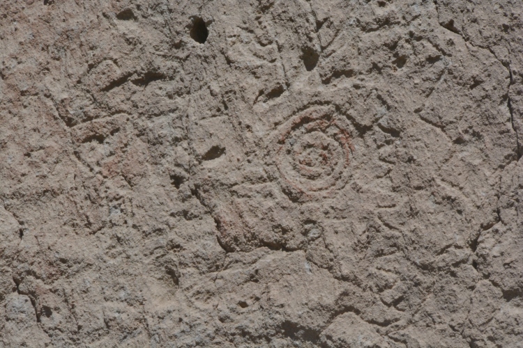 petroglyphs on walls